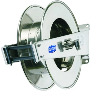 Automatic stainless steel reel for 12 m hose 3/4″ or 8 m hose 1″