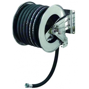 Automatic stainless steel hose reel with 12 meter hose 1″