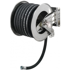 Automatic stainless steel hose reel with 10 meter hose 3/4″
