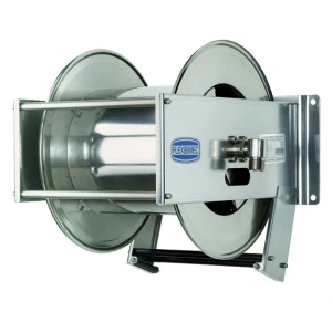 Automatic stainless steel reel for 18 m hose 3/4″ or 15 m 1″