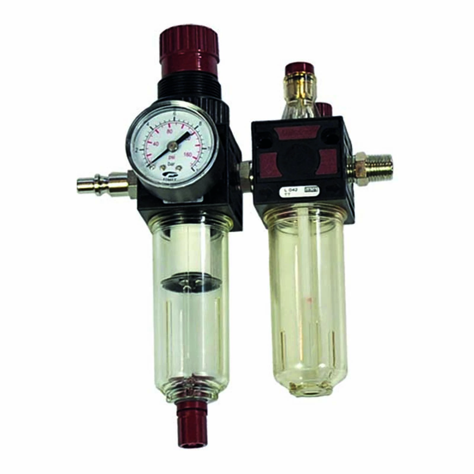 Régulateur de pression, manomètre, déshumidificateur et lubrifieur 1/4″ –  Mastra Pumps