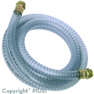 PVC suction hose with fixed couplings 1″