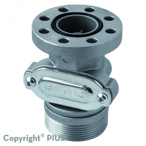 Drum connector with integrated valve