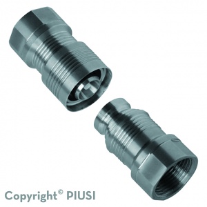 Hose quick coupling 1″ with non drip protection