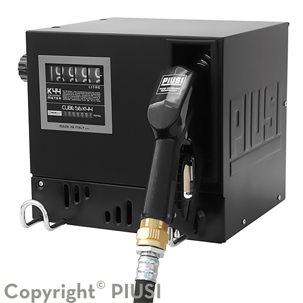 PIUSI CUBE 56 dieseldispenser 230 V met telwerk, slang en afslagpistool